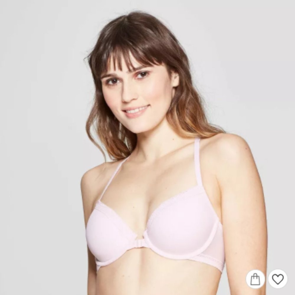 AUDEN 36C Front Clasp Demi Racerback Bra